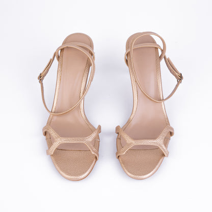 Gold strappy sandal