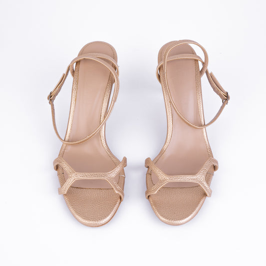 Gold strappy sandal