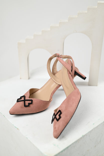 Pink slingback heels